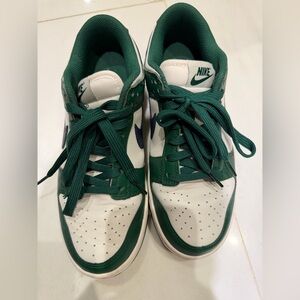 Nike dunks green and blue